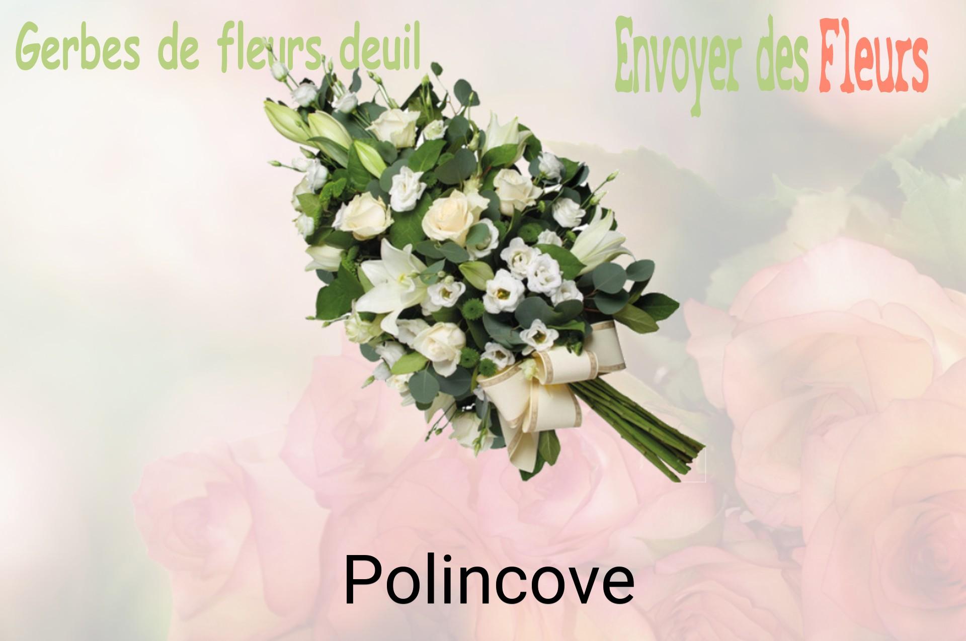 Gerbe de fleurs de deuil livrée à Polincove